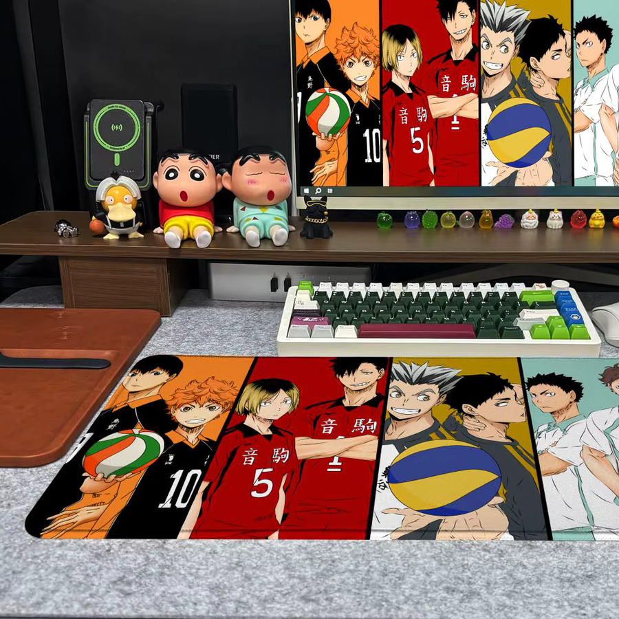 Anime Haikyuu Mauspad XXL rutschfeste Schreibtischunterlage in Schwarz und Multicolour, B/T: 90 x 40 cm - Bild 4