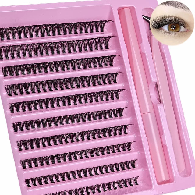 JIEFUXIN DIY Wimpernverlängerungs-Set, 200-teiliges Kit, Unisex - Bild 1