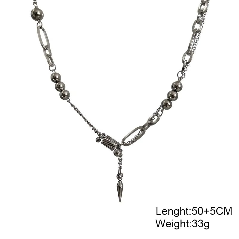 JWER Halskette, Titan, Silber, Unisex - Bild 4