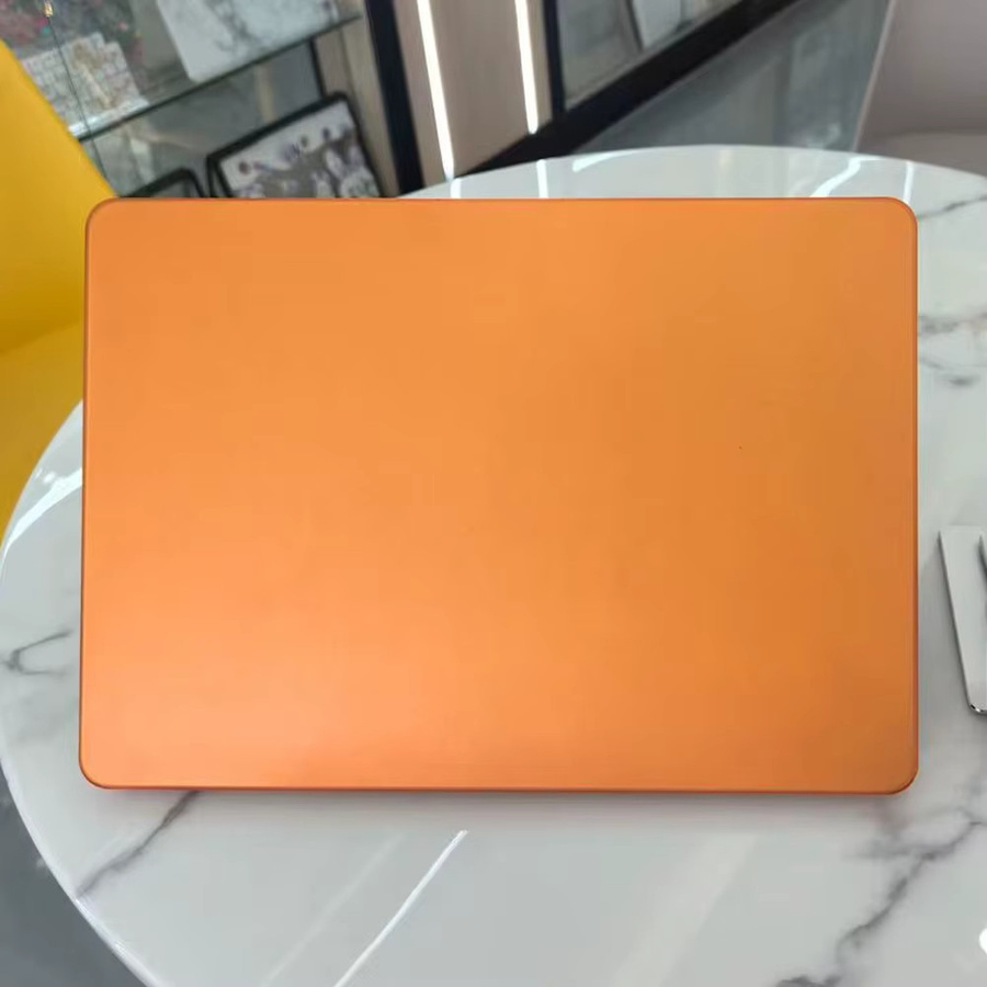 Apple Laptop-Hülle für MacBook Air 13 Zoll M4 M3 M2, MacBook Air 15 M4 2025 und MacBook Pro 14 16 Zoll, transparent/orange - Bild 4