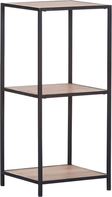 Regal INTRO aus Mango Massivholz und Metall in Schwarz, B/T/H: 82,0 x 35,0 x 35,0 cm - Bild 1
