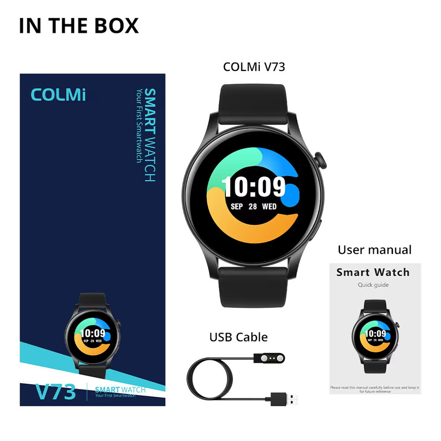COLMI V73 Smartwatch mit AMOLED Display, Bluetooth Anrufe und Fitness Tracking für Männer und Frauen in Schwarz oder Pink - Bild 6