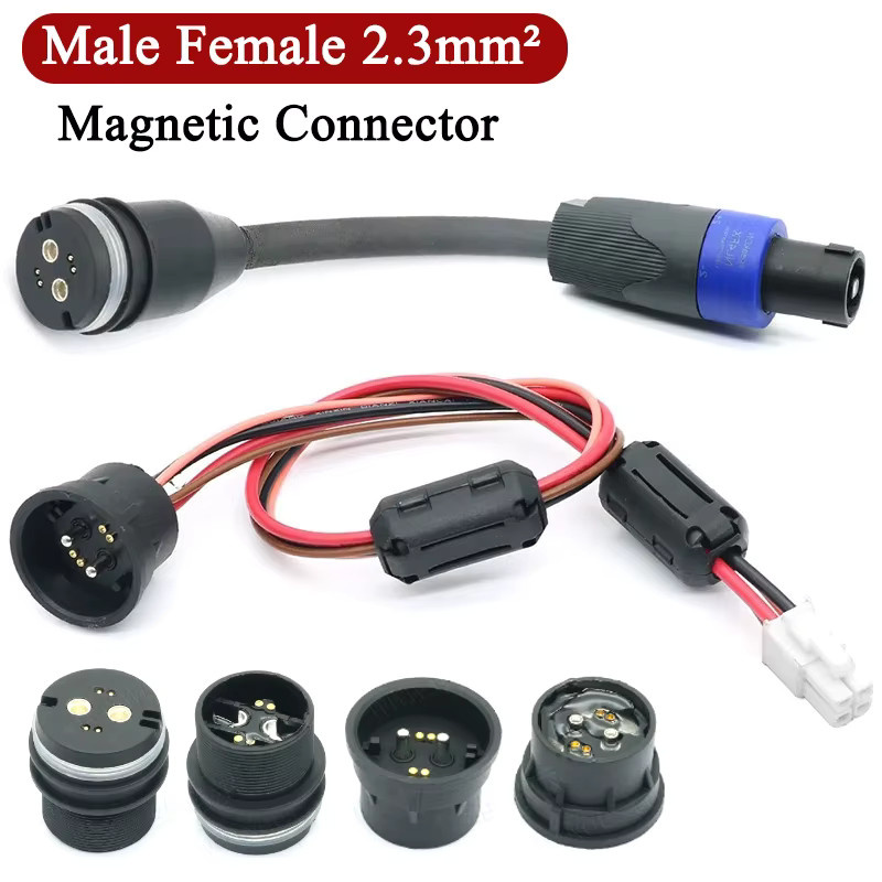 DIVEDEER Magnetischer Datenanschluss 18A IP64 Wasserdichter Magnetstecker und Buchse mit Datenkabel in Schwarz - Bild 3