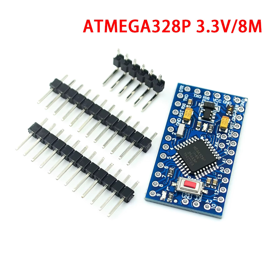 Pro Mini Mikrocontroller für Arduino mit ATmega328P-AU in Blau, 3,3V/8MHz oder 5V/16MHz - Bild 2