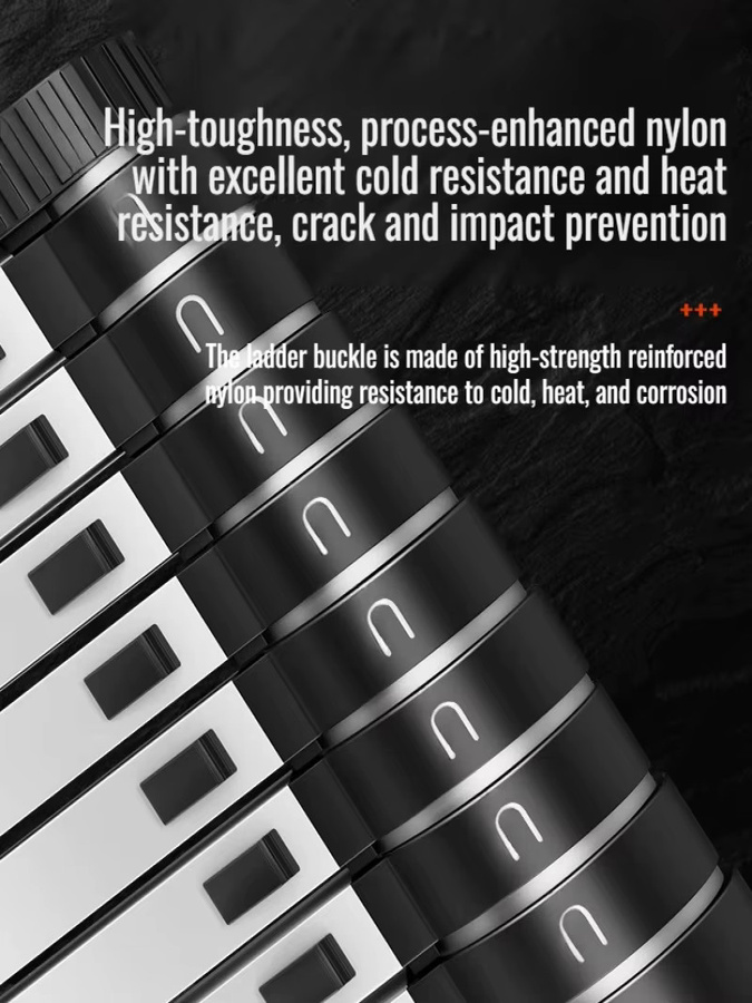 Multifunktionale Teleskopleiter aus Aluminiumlegierung in Silber, tragbare Klappleiter für Haushalt und professionelle Anwendungen - Bild 5