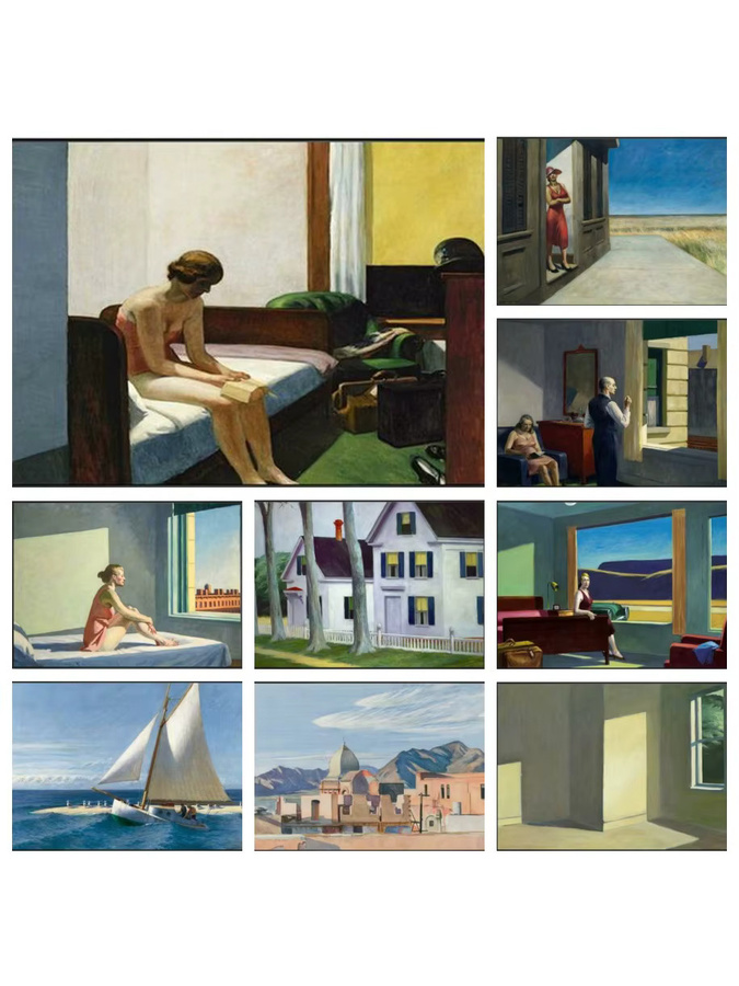 YUTTEE 5D Diamant-Malerei-Set Edward Hopper Motiv zum Selbermachen, Mosaik-Kunsthandwerk in Multicolour, B/H: 30,0 x 20,0 cm - Bild 3