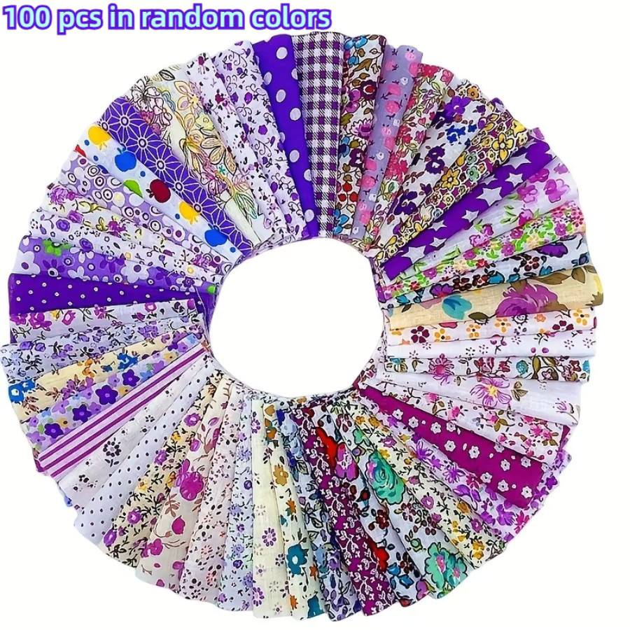 100 Stück florale Polyestergewebe in Multicolour für Bastelarbeiten und Dekorationen - Bild 2