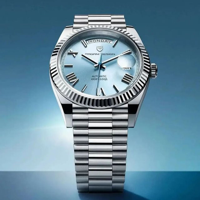 PAGANI DESIGN Armbanduhr, Automatik, Edelstahl, Blau, Saphirglas, Herren - Bild 1