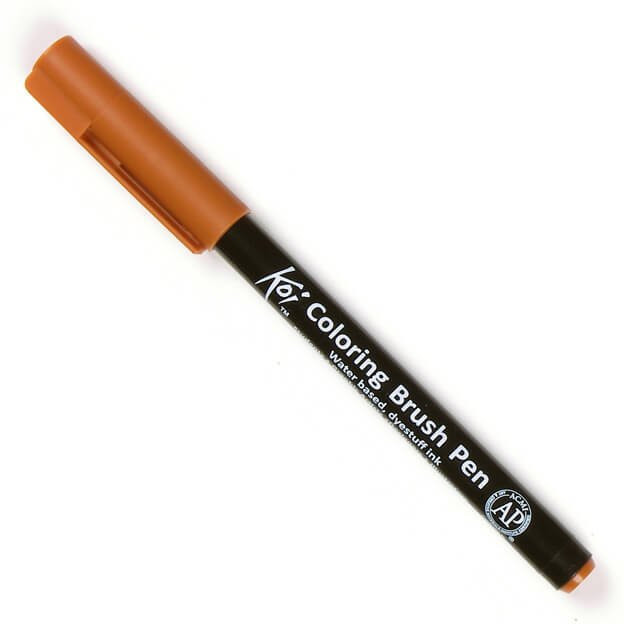 Sakura Koi Coloring Brush Pen in Raw Sienna Brown - Bild 1