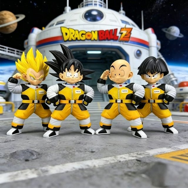 Bandai Dragon Ball Z Astronauten Wukong, Wufan und Beijita, Mobile Figuren, PVC-Statuen - Bild 1