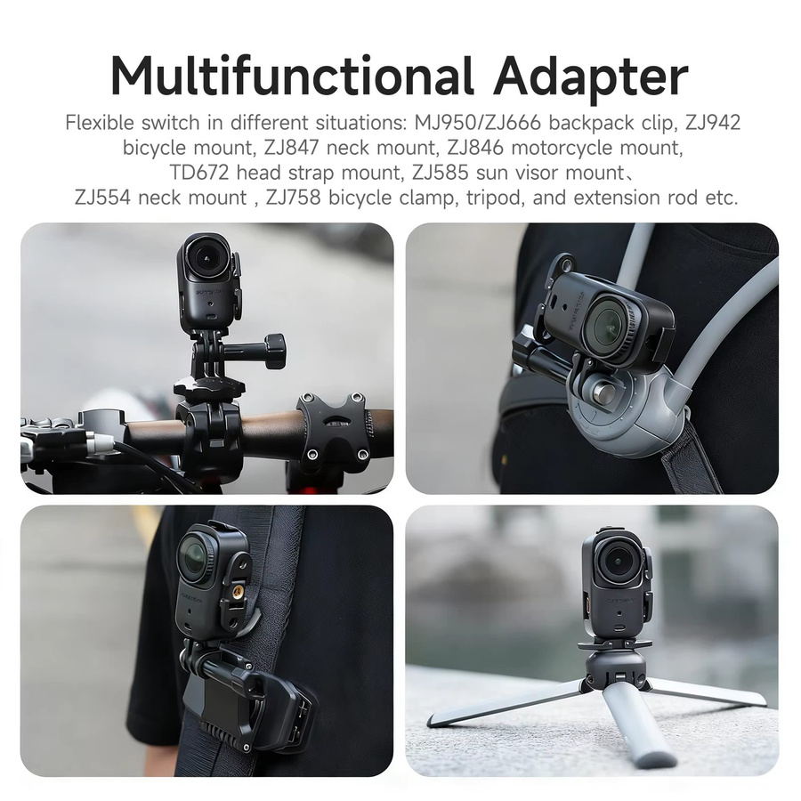 Faltbarer Schutzrahmen für DJI Osmo NANO in Schwarz mit horizontaler und vertikaler Halterung und Schnellspanner-Erweiterungskäfig - Bild 6