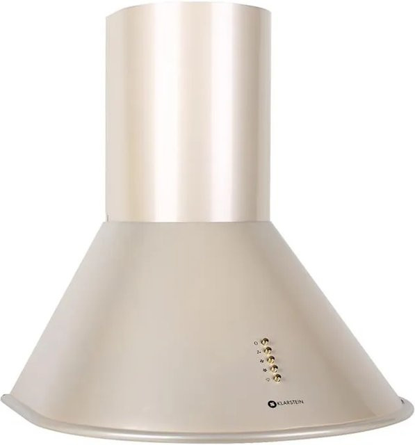 Klarstein Lumio Primo Retro-Dunstabzugshaube in Beige mit LED-Display und 490 m³/h Luftleistung - Bild 1