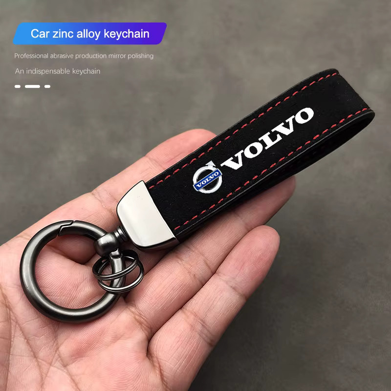 Volvo Schlüsselanhänger, Wildleder, Metall - Bild 2
