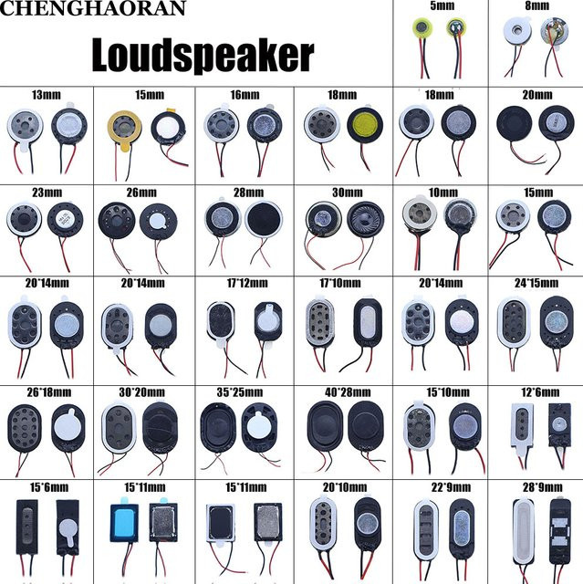 ChengHaoRan Mini Lautsprecher Set, Runde Audio-Lautsprecher für Handy, verschiedene Größen von 5 mm bis 30 mm - Bild 1