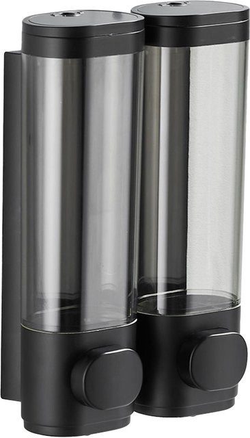 TOMTOP JMS Manueller Wandmontage Seifenspender für Spülflüssigkeit oder Lotion, transparent/schwarz, 600 ml - Bild 1