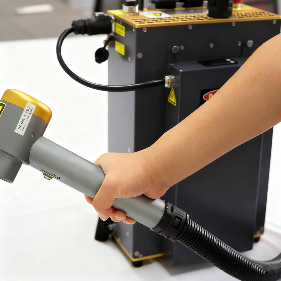 JPT Pulse Faserlaser Reinigungsmaschine 300 W Rucksack Laserreiniger in Grau für Metall, Holz, Ölfarbe und Rost, AC 220 V und batteriebetrieben - Bild 4