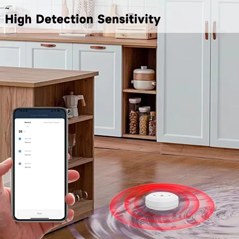 Tuya Zigbee Smart Leckdetektor Z2QM in Weiß mit App-Benachrichtigung zur Überlauferkennung - Bild 3