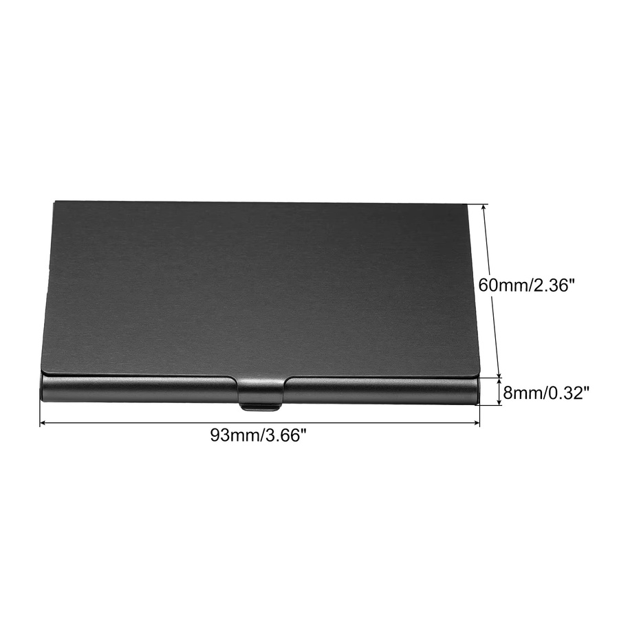 Visitenkartenhalter aus Aluminiumlegierung mit Flip-Cover in Schwarz für Damen und Herren - Bild 2