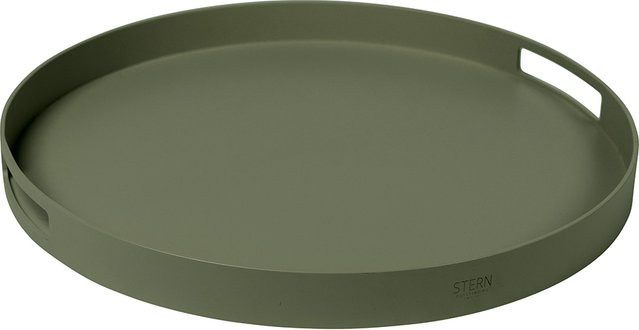 Stern Tablett aus Aluminium in Grün, Durchmesser: 50 cm, Höhe: 5 cm - Bild 1