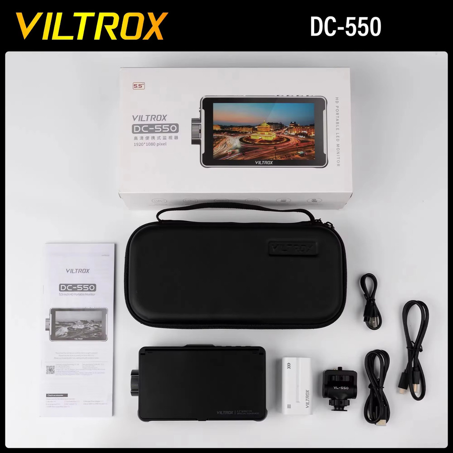 Viltrox DC-550/DC-550PRO II Professioneller Kamera-Studio-Monitor 5,5 Zoll 4K HDMI Touchscreen in Schwarz - Bild 6