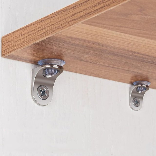 NIUXIANG Regalhalterungen aus Kunststoff in Silber für Glas und Holz - Bild 1