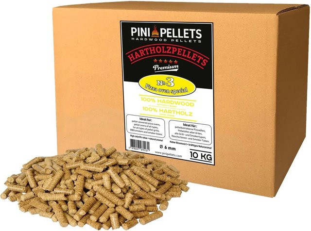 PINI Hartholz Pellets Spezial №3 für Pizzaöfen, Grill und Smoker, 10 kg - Bild 1