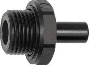 Riegler Einschraub-Stutzen aus POM in Schwarz, G 3/4, für Schlauch-Außendurchmesser 22 mm - Bild 1