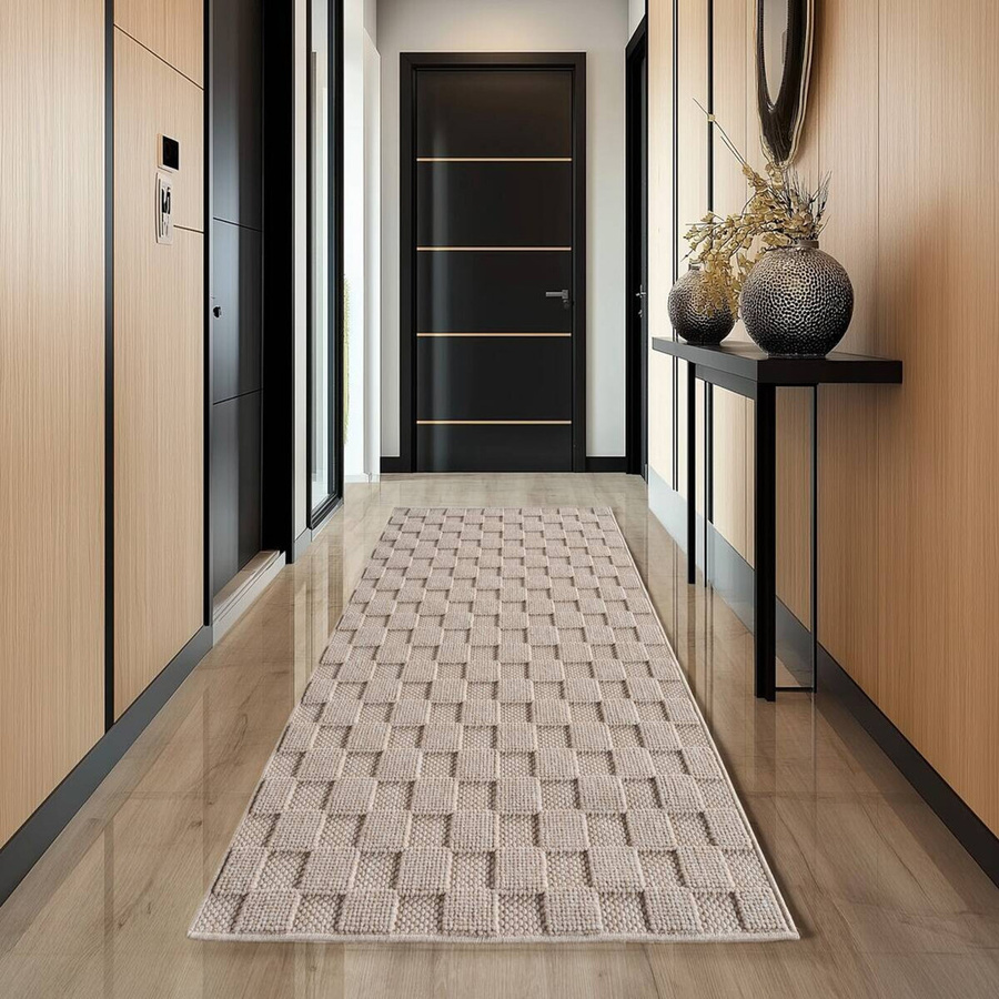 Ayyildiz Flachgewebeteppich Helix in Beige mit modernem Design, Breite: 80 cm, Länge: 250 cm - Bild 2