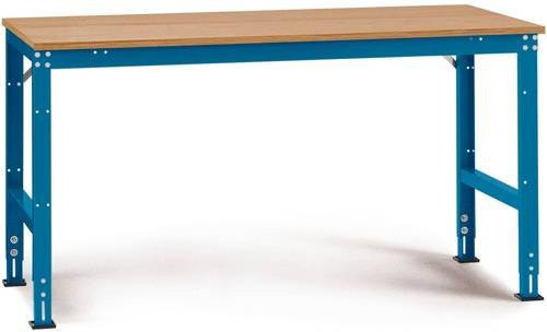 Manuflex UNIVERSAL Standard Arbeitstisch mit Multiplexplatte, Farbe: Brillantblau, B/T/H: 200 x 100 x 76-87 cm - Bild 1