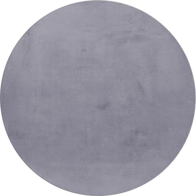 Ayyildiz Kurzflorteppich Pouffy 5100 Grau Rund Durchmesser: 160 cm - Bild 1