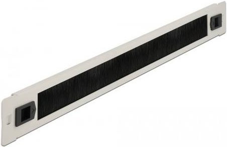 Delock 66581 Netzwerkschrank-Bürstenleiste 19 Zoll, 1 HE, Grau - Bild 1