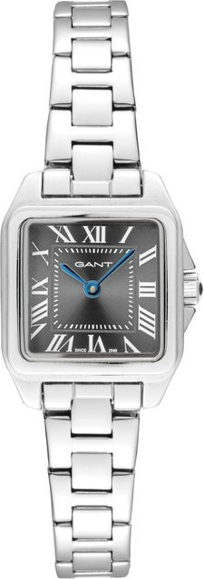 Gant Damenuhr Seneca, Quarz, Edelstahl, Eckig, 22 mm, Grau - Bild 1