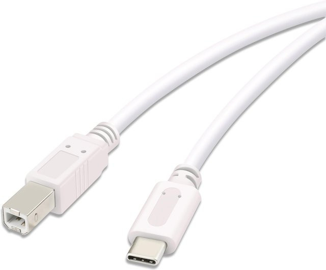 Vivanco USB Type-C Druckerkabel in Weiß, Länge: 1,8 m - Bild 1