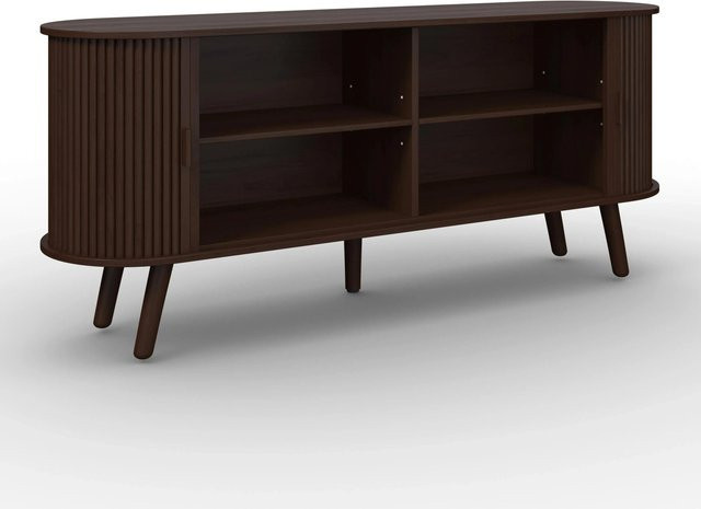 Bessagi Home Sideboard Ennio in Walnuss, modernes Design aus Echtholz und MDF, B/H/T: 160 x 80 x 40 cm - Bild 1