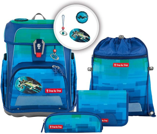 Step by Step Schulranzen-Set CLOUD OCEAN Space Craft Spike, 5-teilig, Blau - Bild 1