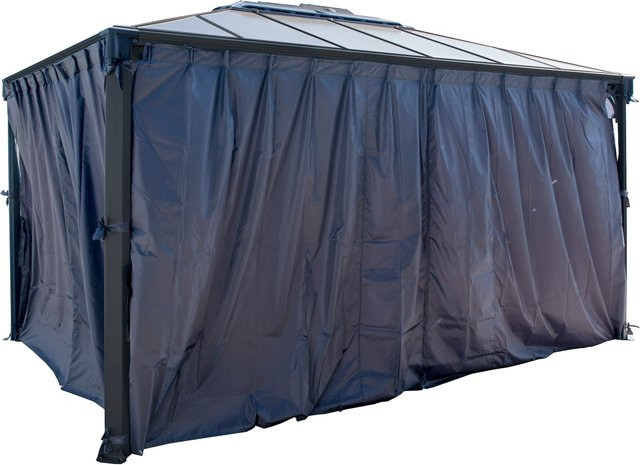 Palram Canopia Vorhangset für Martinique Pavillon, anthrazit, H: 217 cm, B: 401 cm - Bild 1