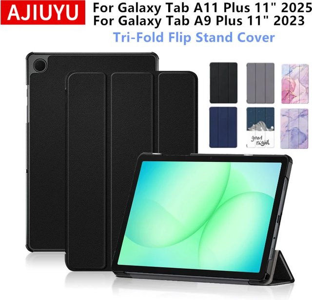 Samsung Galaxy Tab A11 Plus 11 Zoll Hülle Flip Stand Cover in Grau für SM-X230 X235 X236B X310 X315 und Tab A9 Plus - Bild 1