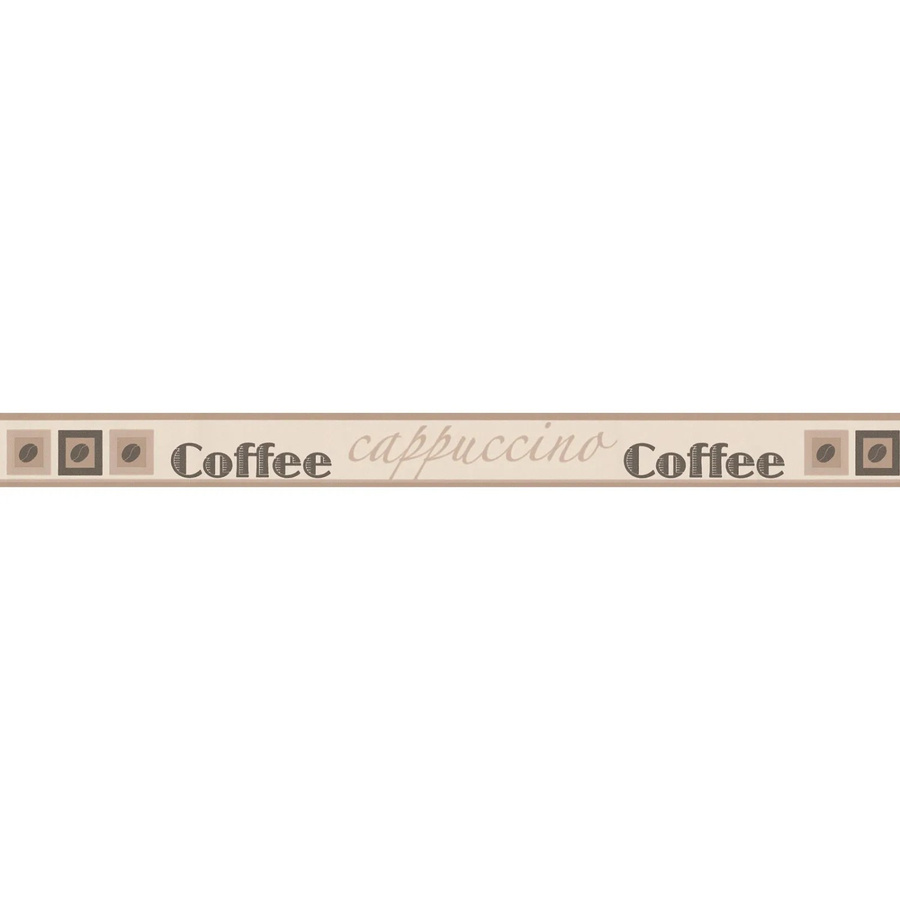 Bricoflor Selbstklebende Tapetenborte für die Küche mit Kaffee Design in Beige und Braun aus Vinyl - Bild 2