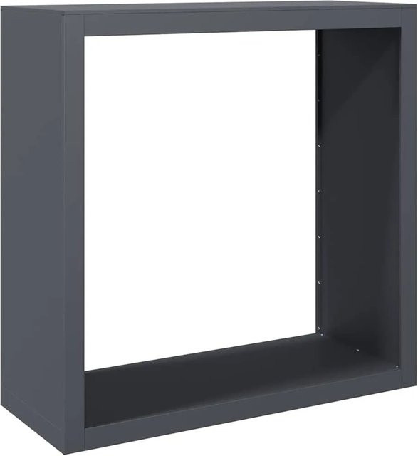 vidaXL Brennholzregal aus Metall in Anthrazit Matt, B/T/H: 40 x 100 x 100 cm - Bild 1