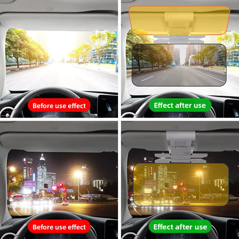 Chelumei Auto Sonnenblende mit UV-Schutz und Anti-Glare-Funktion, polarisiert für Tag und Nacht - Bild 2