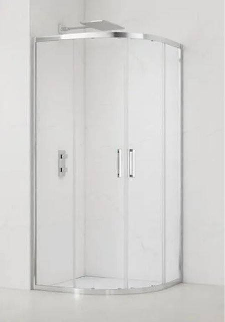 Swiss Aqua Technologies Duschkabine Viertelkreis Eckdusche mit Nano-Beschichtung und Soft-Close Türen, Farbe: Transparent, B/T/H: 90 x 90 x 195 cm - Bild 1