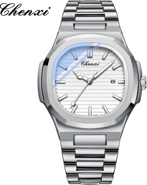 CHENXI Armbanduhr, Quarz, Edelstahl, Silber, Herren - Bild 1