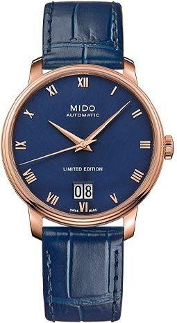 Mido Armbanduhr Automatik, Edelstahlgehäuse, 40 mm, blaues Zifferblatt, Lederarmband, Herren - Bild 1
