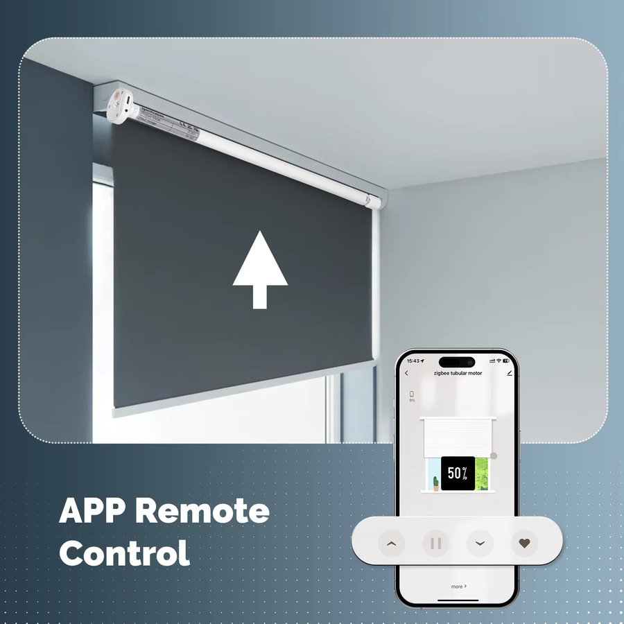 MOES Tuya Zigbee Smart Rolladenmotor für Fenster und Vorhänge, aufladbar, kompatibel mit Alexa und Google Home, Farbe: Weiß - Bild 2