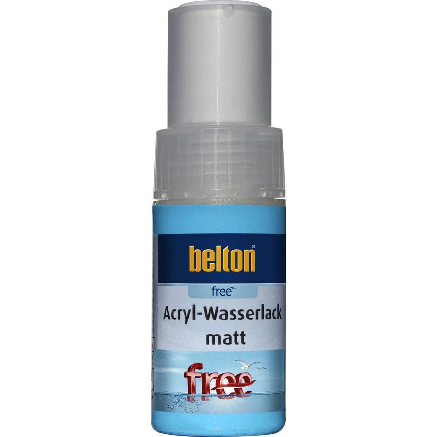 Belton Free AQUAcolours Lackstift RAL 9010 Reinweiß matt 9 ml wasserbasiert und wetterfest - Bild 2