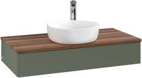 V&B Waschtischunterschrank Antao ohne Frontstruktur, Farbe: Weiß, B/T/H: 100 x 50 x 19 cm - Bild 1