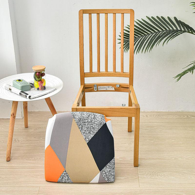 Yiran Furniture Stretch-Sitzkissenbezug mit Blumenmuster in Multicolour, elastische Stuhlhussen für Esszimmer und Büro - Bild 1