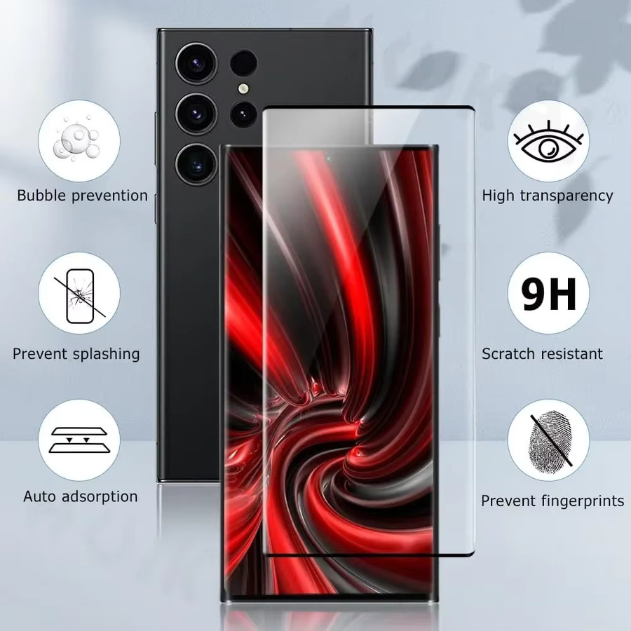 3er-Pack Displayschutzfolie für Samsung Galaxy S24 Ultra S23 Ultra S23 FE S22 S21 A54 A34, transparent, HD gehärtet und kratzfest - Bild 2