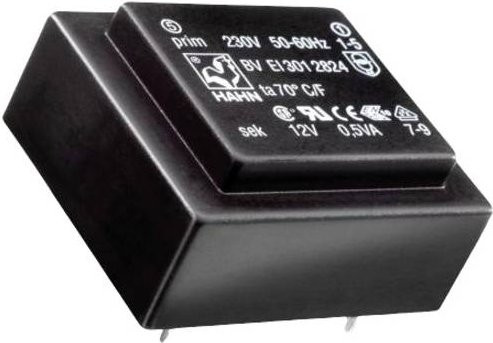 Ei Electronics Printtransformator Hahn BV EI 303 2039 Schwarz 1 x 230V 2 x 18 V/AC 1.9 VA - Bild 1