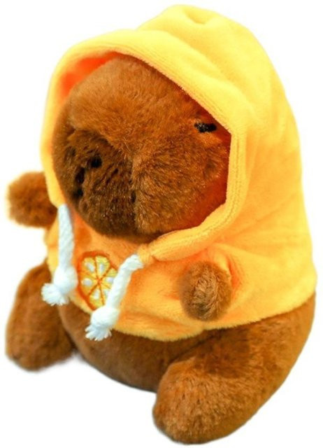 Yiran toy Capybara Plüschtier, mit Flügeln und Kapuzenpullover, Braun - Bild 1